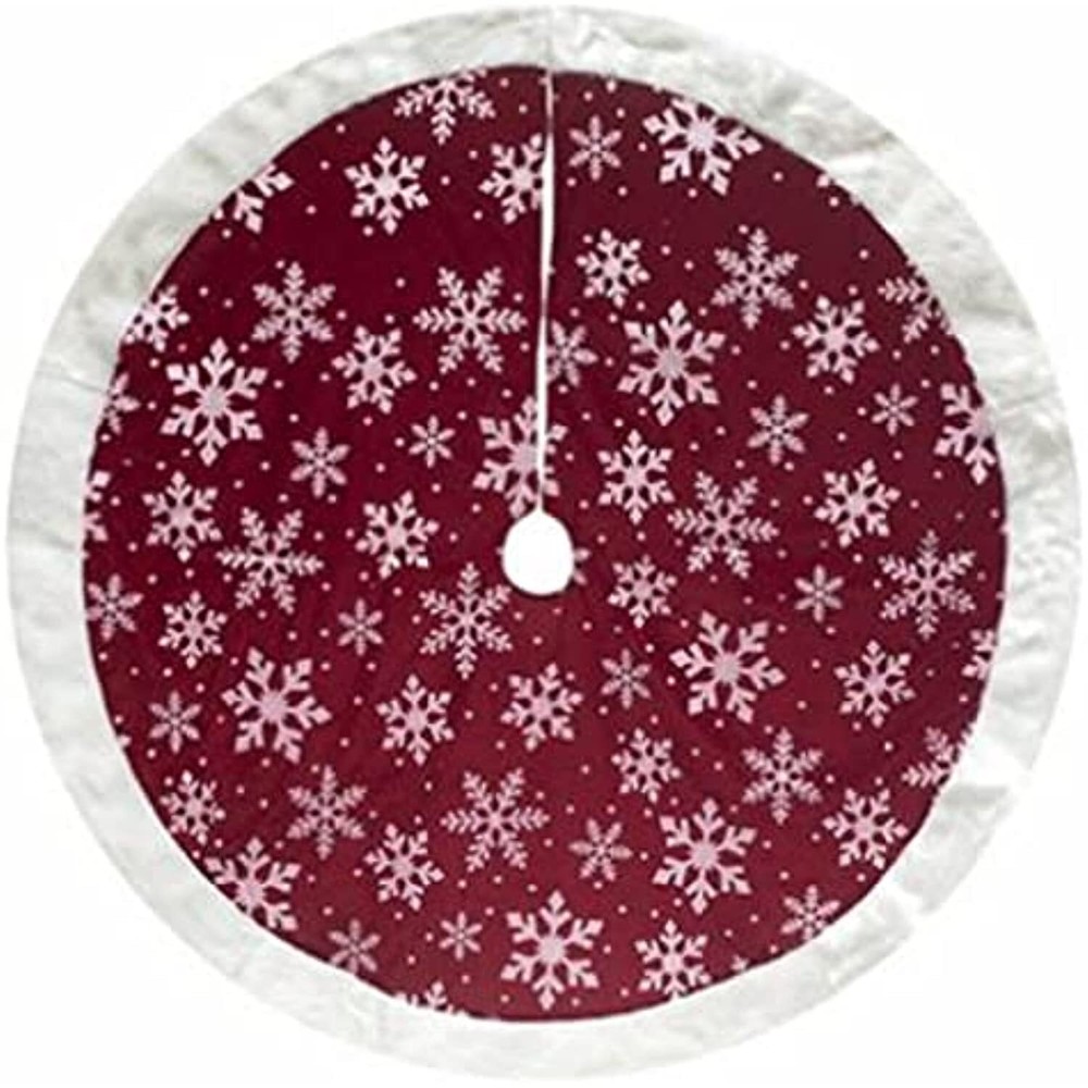 Dyno Seasonal Solutions 48 Inch Red & Silver Christmas Tree Skirt-image