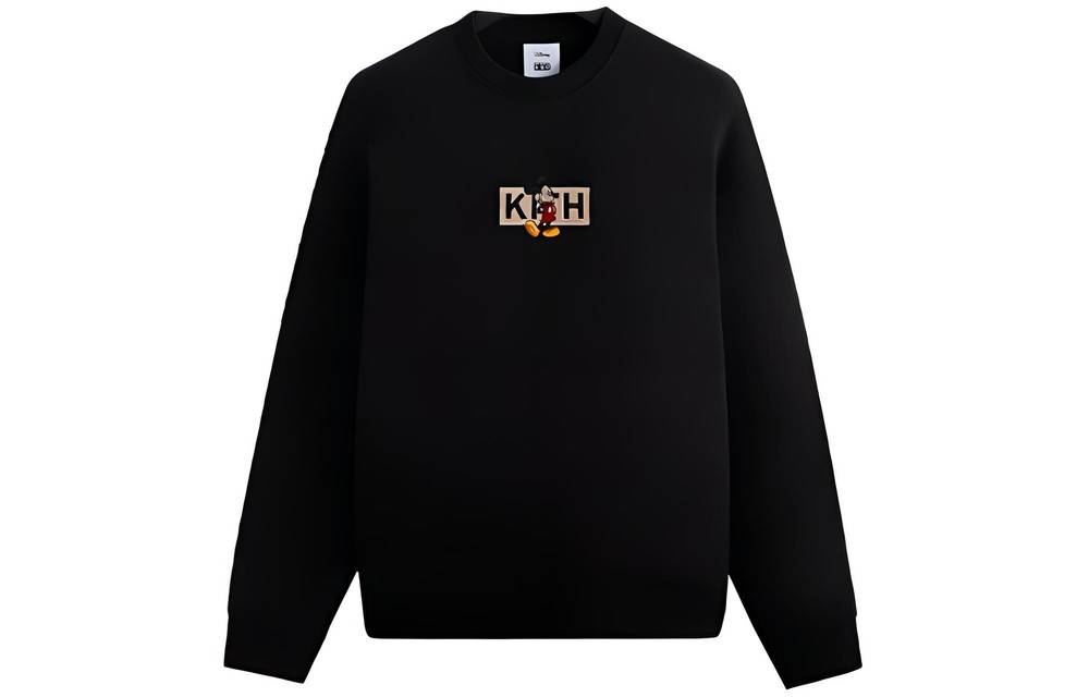 Kith For Mickey & Friends Cyber Monday Mickey Classic Logo Crewneck 'Black'-image