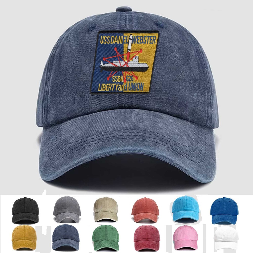 Custom Embroidered Hat SSBN-626 USS Daniel Webster, Veteran Cap, Trucker Hat