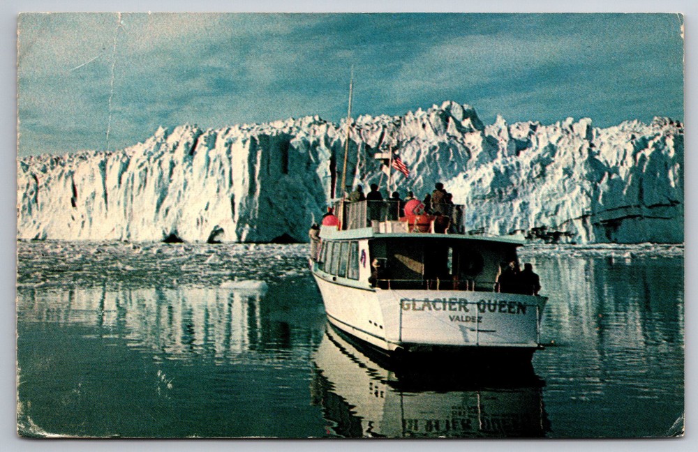 Prince William Sound Columbia Glacier Queen Cruise Can C1970s Postcard AA24