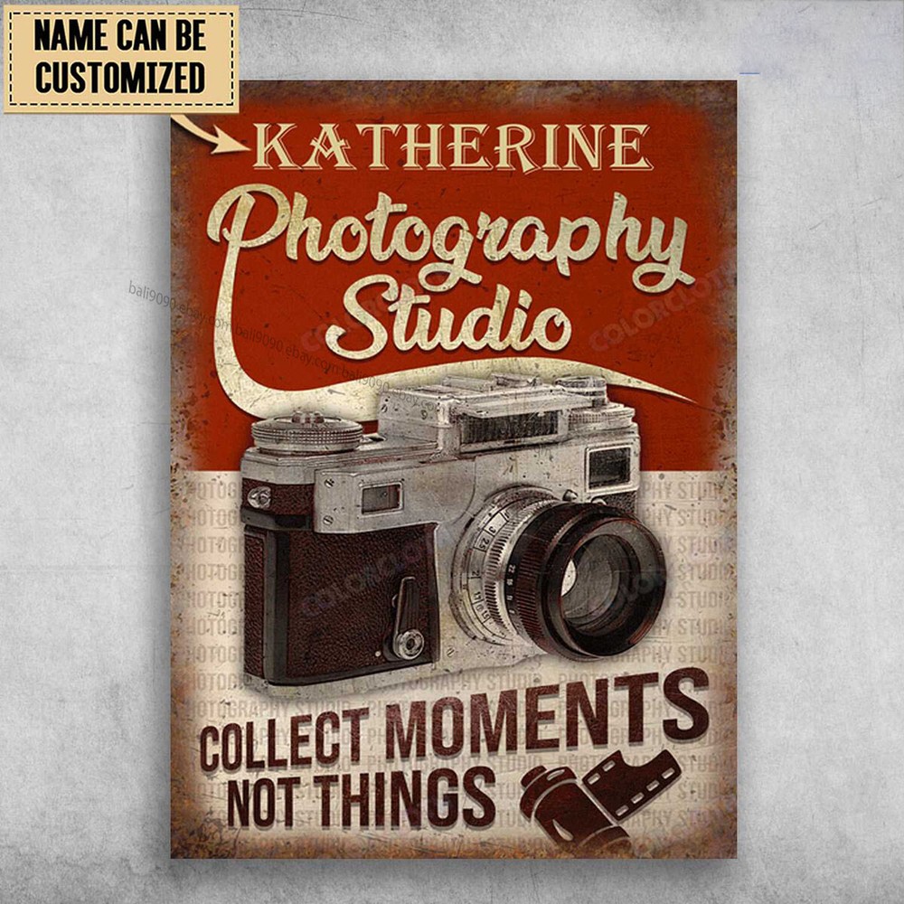 Photography Studio, Collect Moments Not Things, Photography Poster Customized...