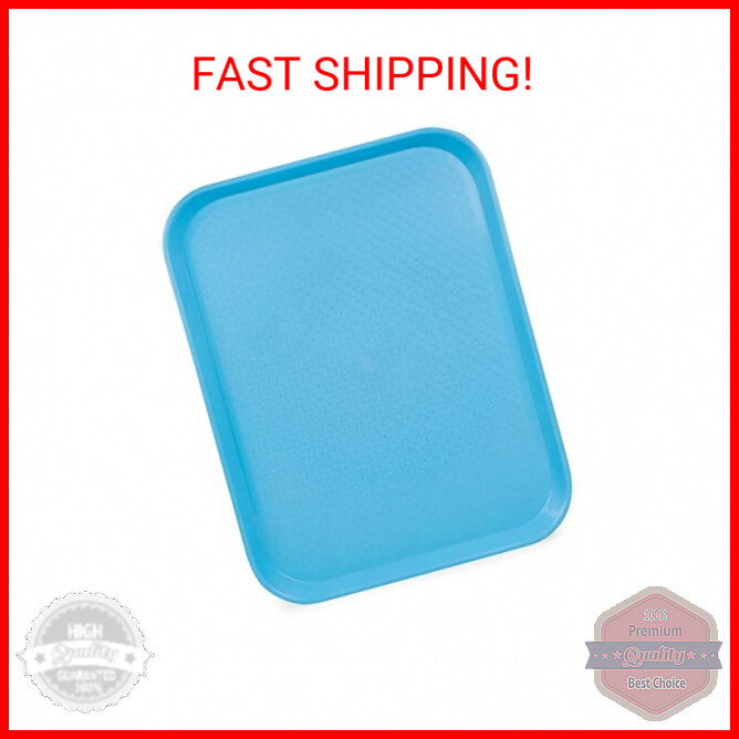Durable 14x18 Textured Plastic Fast Food Tray for Cafeteria or TV Serving
