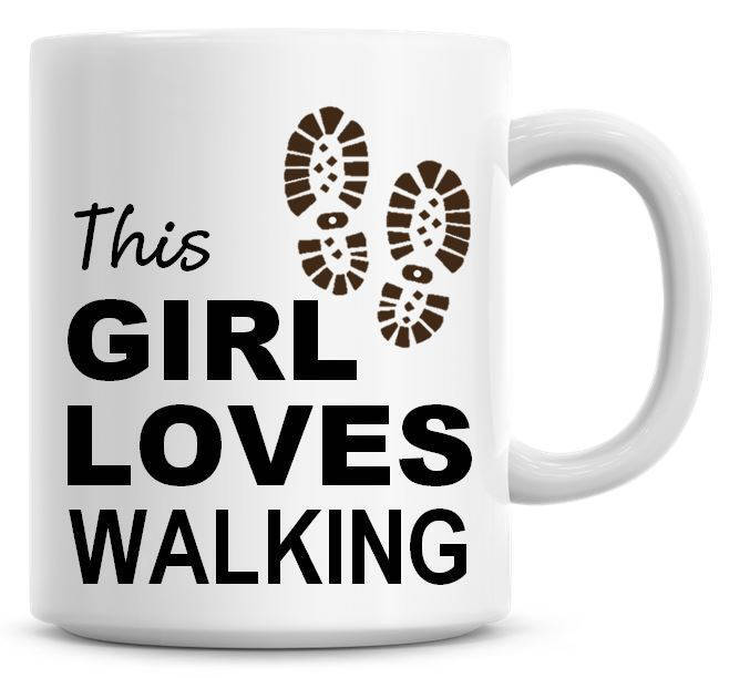 Walking Lover Funny Coffee Mug - Humor Gift for Her  