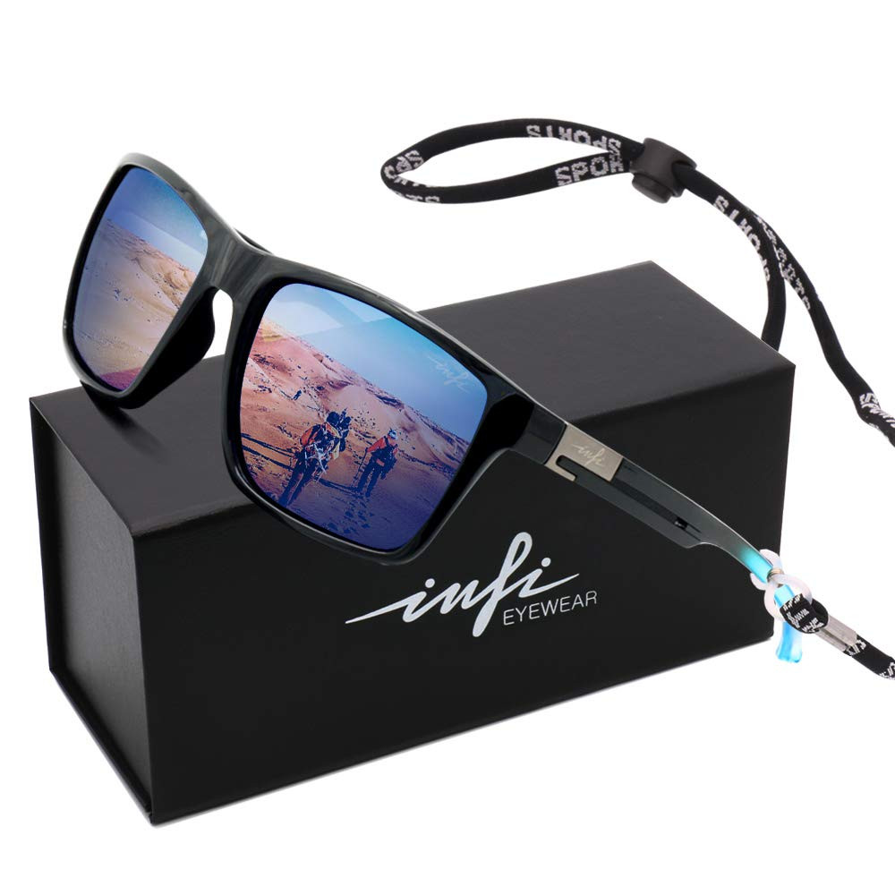 Fishing Polarized Sunglasses for Men Driving Running Golf Sports Glasses Squa...
