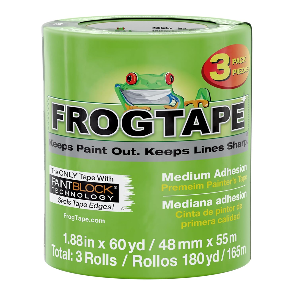 Multi-Surface Painters Tape with PAINTBLOCK, 2 Inch Wide (1.88 In. X 60 Yds), Me