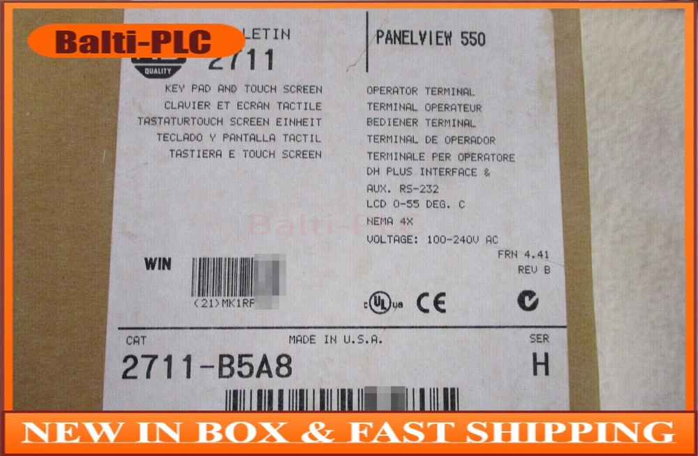 1pcs 2711-B5A8 AB Panelview 550 2711B5A8 Ser H NEW Factory Sealing
