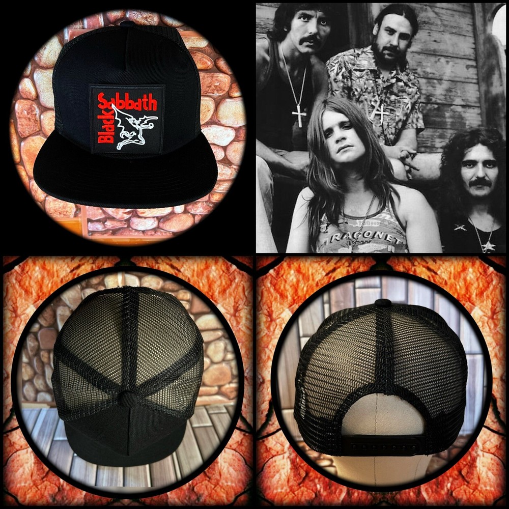 BLACK SABBATH TRUCKER HAT SNAPBACK BLACK