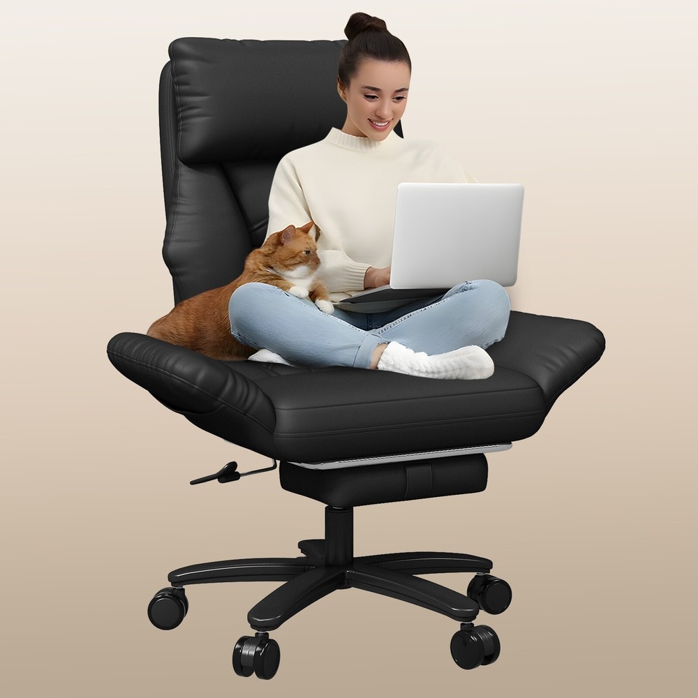 500LBS Office Chair Big and Tall Ergonomic Desk Chair Footrest & Wide Seat Chair