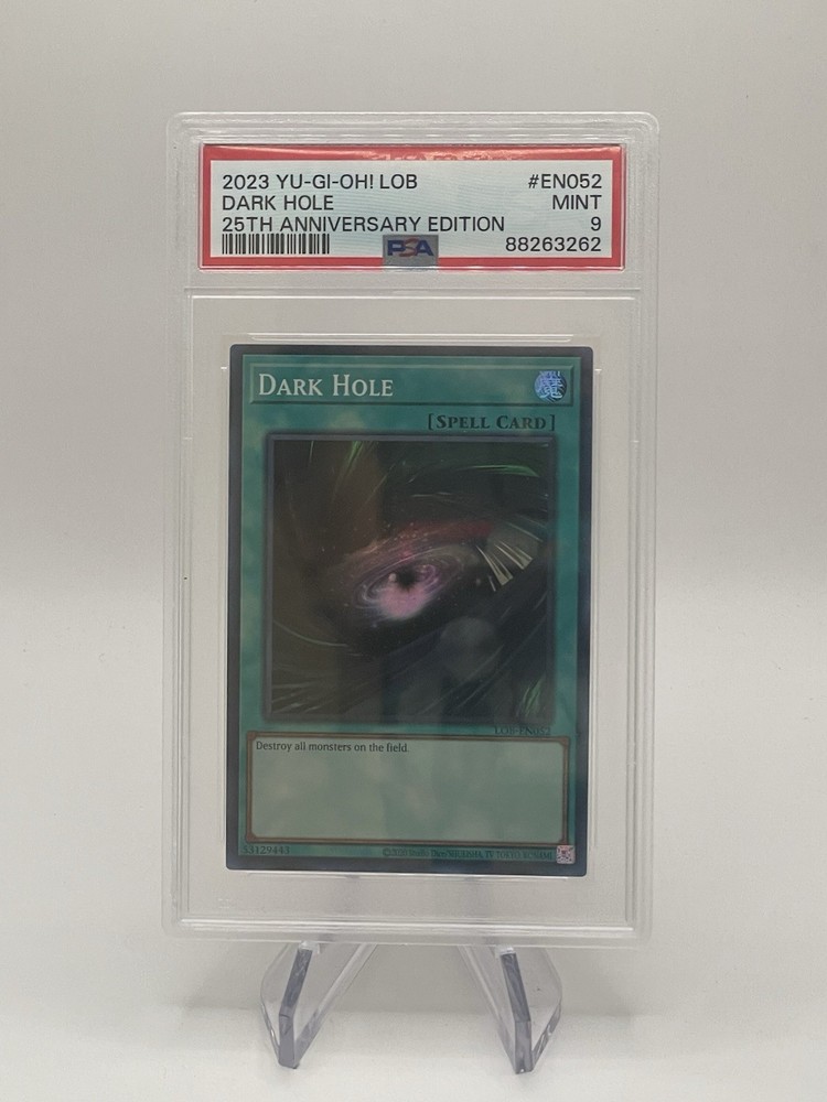 Yu-Gi-Oh! PSA 9 Dark Hole LOB-EN052 Legend of Blue Eyes White Dragon 25th