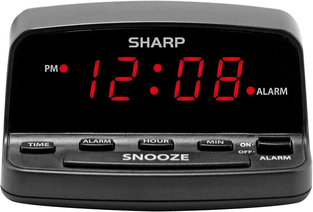 Digital Alarm Clock with Keyboard Style Controls, Battery Back-up, Easy to Us...
