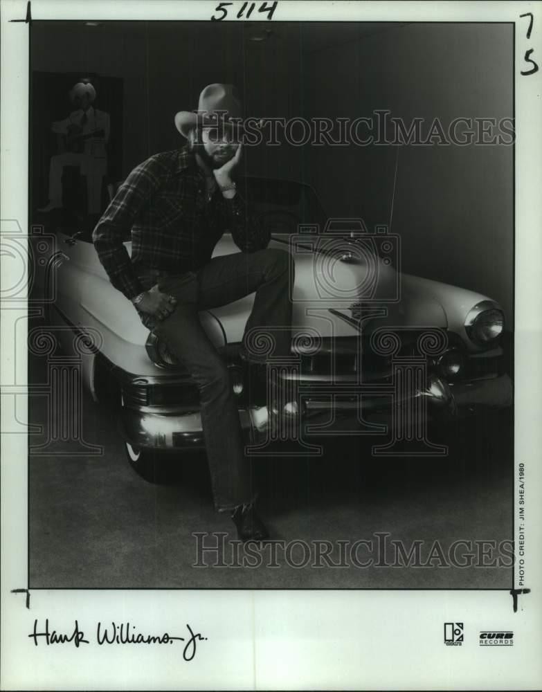 1980 Press Photo Curb Records recording artist Hank Williams, Jr. - nop78439