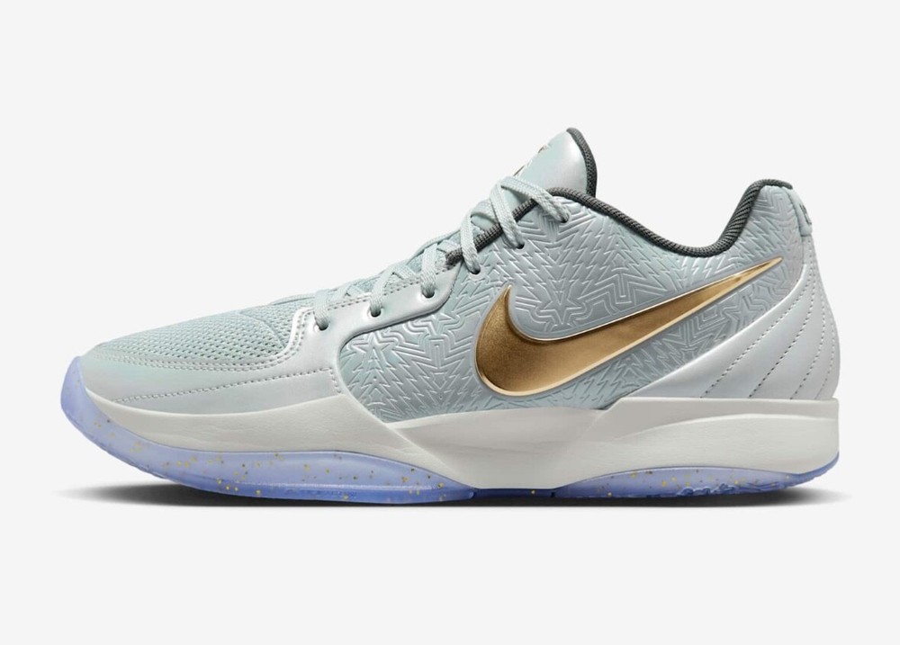 Nike Ja 2 ‘Tree Top’ Light Silver and Metallic Gold Mens Size 7-15 SHIP FAST
