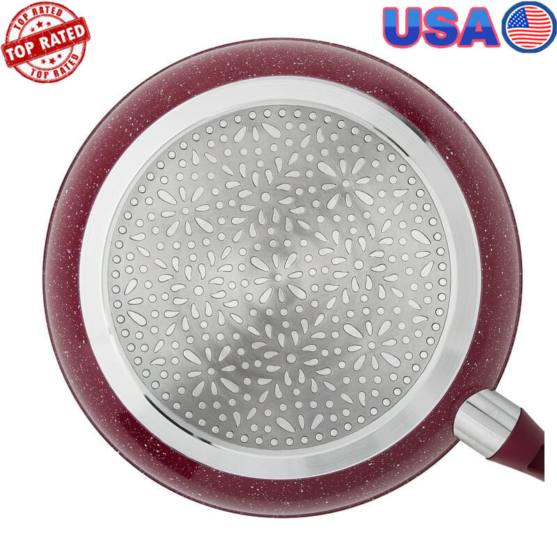 Timeless Beauty Aluminum Fry Pan Vintage Style 10-In Nonstick Heat-Resistant New