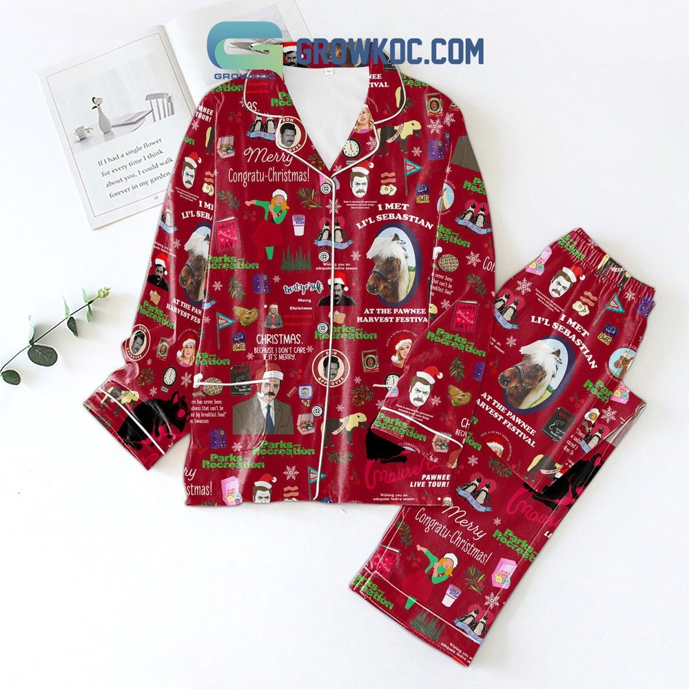 Parks and Rec Holiday Christmas Pajama Set for Festive Cheer