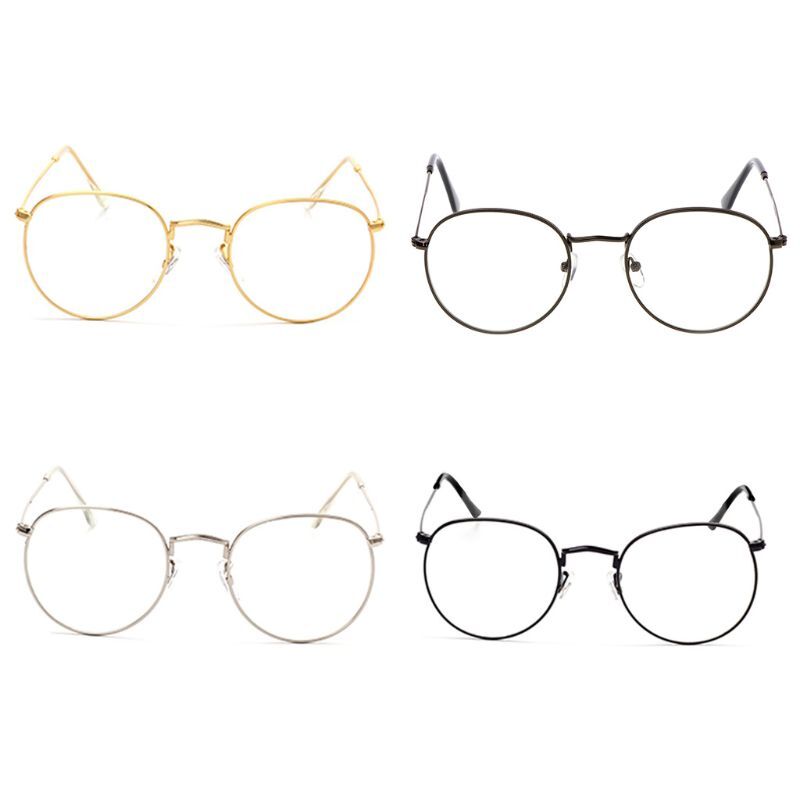 Vintage Men Women Eyeglass Round Frame Clear Full for Rim Spectacles Eyewear Opt