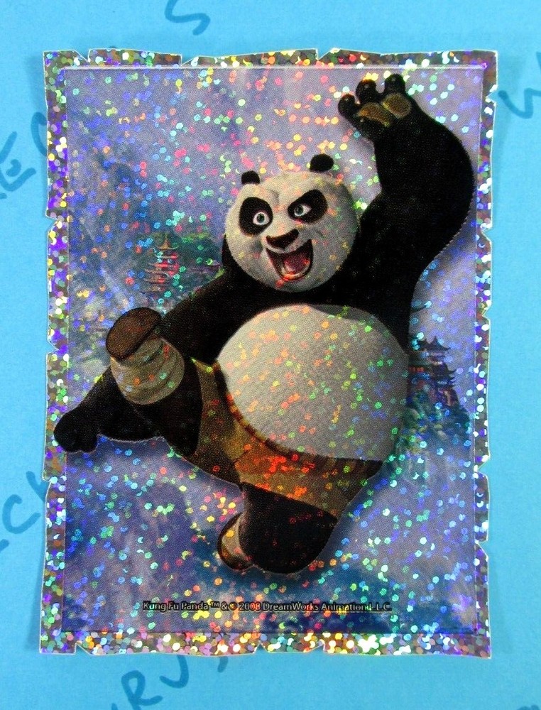 Kung Fu Panda Poe Prismatic Sticker Card Sandylion Glittery