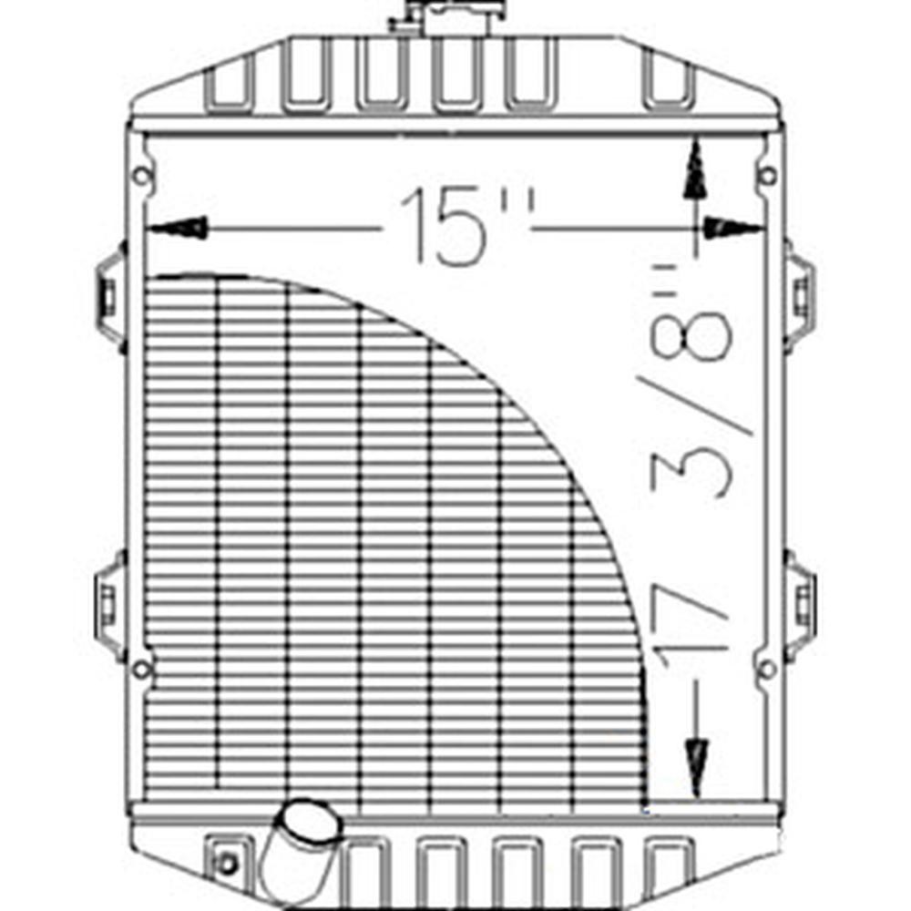 Fits John Deere RADIATOR CH18416 1050