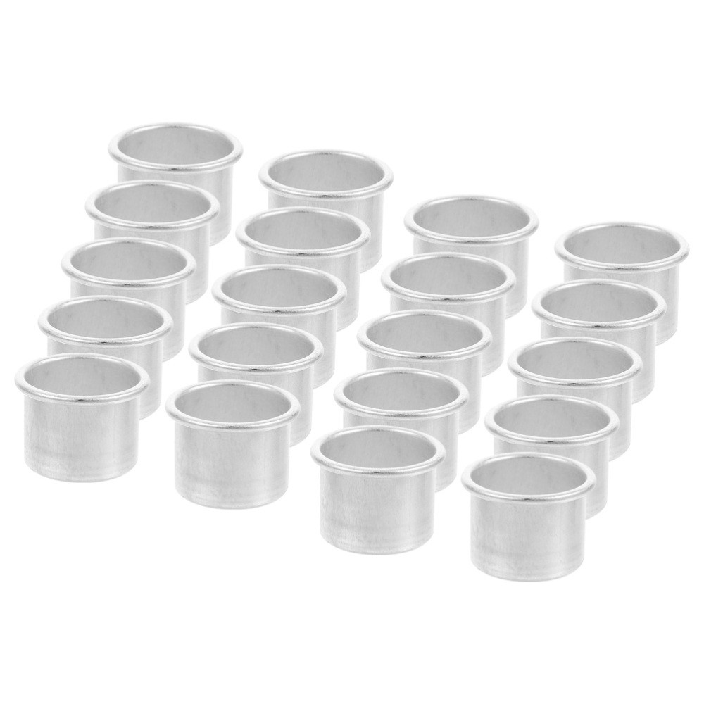 20-Piece Aluminum Votive Candle Holders for Tea Lights & Table Decor