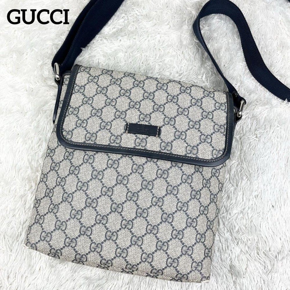 Gucci GG Supreme Navy Shoulder Bag