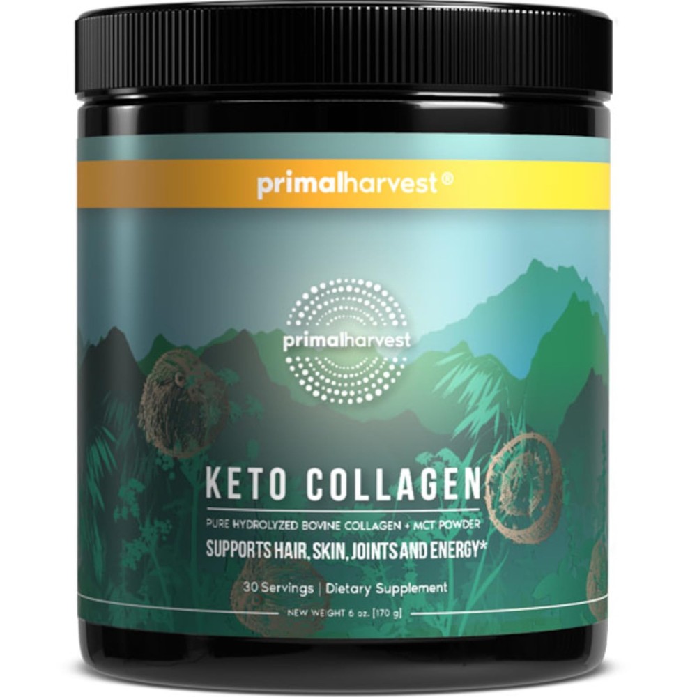 Keto Collagen Powder with MCT Oil and Type I & III Collagen Peptides for Women and Men