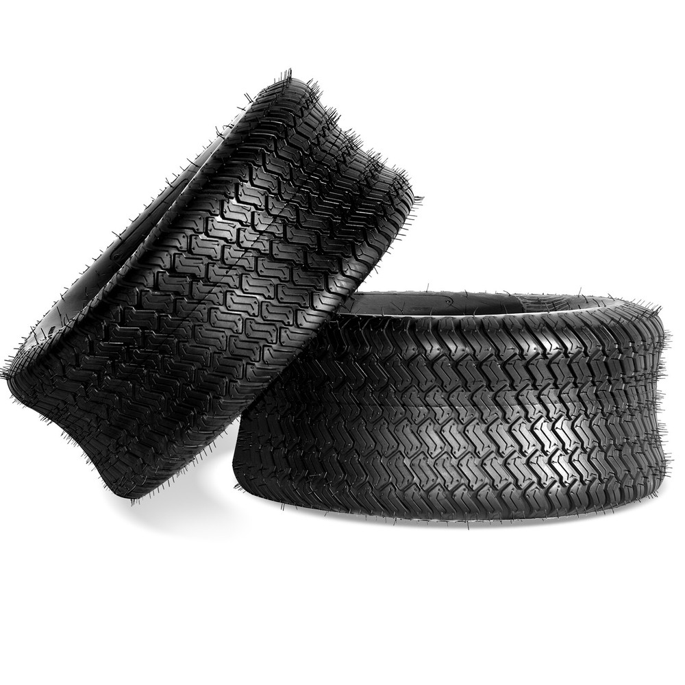 Two 18x7.5-8 4PR Turf Tires Lawn Mower Tractor Tubeless Max Load: 580Lbs
