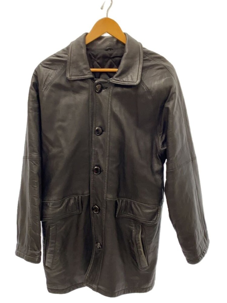 Leather Jacket Blouson/M/Sheepskin/Blk 8922