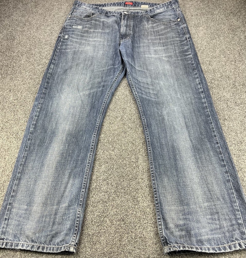 Sean John Men's Jeans 38X32 Relaxed Hamilton Straight Distress Denim Baggy Y2K
