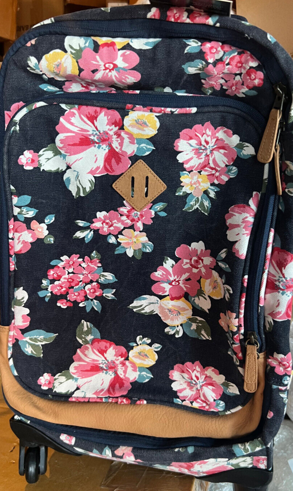 Brand New Pottery Barn Teen Northfield Bloom Burst Spinner Carry-On Luggage