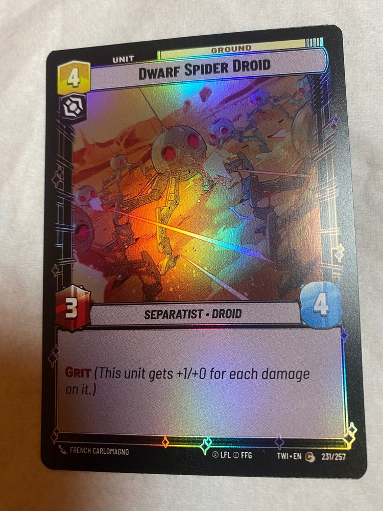 STAR WARS UNLIMITED TCG ToR DWARF SPIDER DROID Foil Card NM
