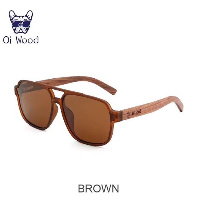 Oi Wood Sunglasses for Men Wood Sun Glasses Man Eyeglasses Polarizing Glasses UV