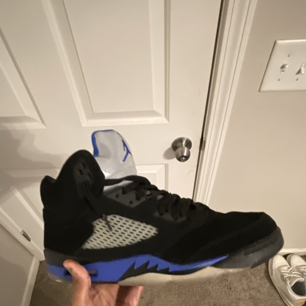 Jordan Air Jordan 5 Retro Racer Blue Black Blue High Top Athletic Sneaker