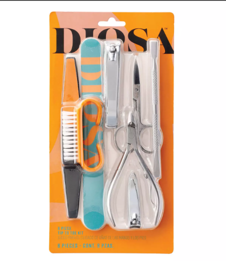 Diosa 8-Piece Complete Nail Care Kit for Manicures and Pedicures
