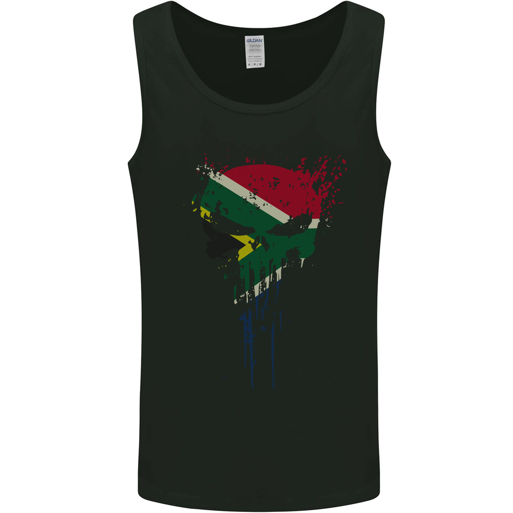 Sudáfrica Calavera Gimnasio Entrenamiento Culturismo Hombres Chaleco Camiseta sin Mangas