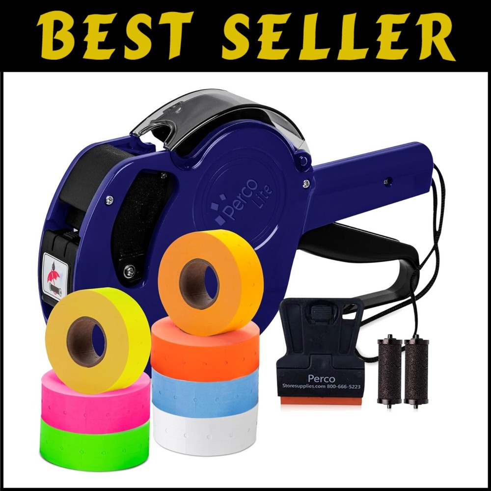 Compact Lite Price Tag Gun with Color Labels for Occasional Use