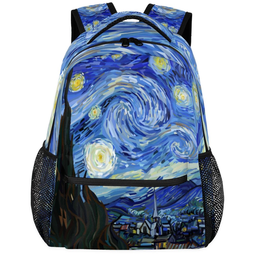 Starry Night Backpacks for Girls Kids Boys, Casual Lightweight School Bags La...