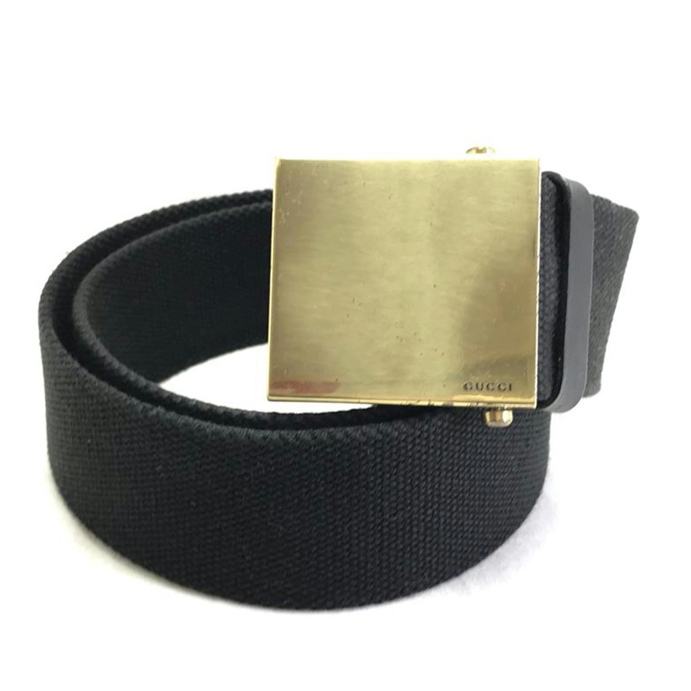 GUCCI belt Logo hardware Authentic Made in Italy Black Men's Used