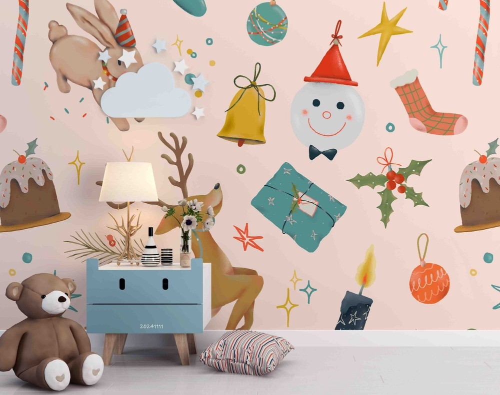 3D Christmas Illustration Wall Murals Wallpaper Murals Wall Sticker 54