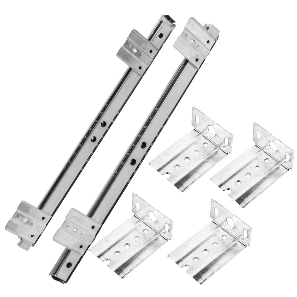 Keyboard drawer rail Desk Tray Slide Rail Track Bearing Adjustable Steel Side