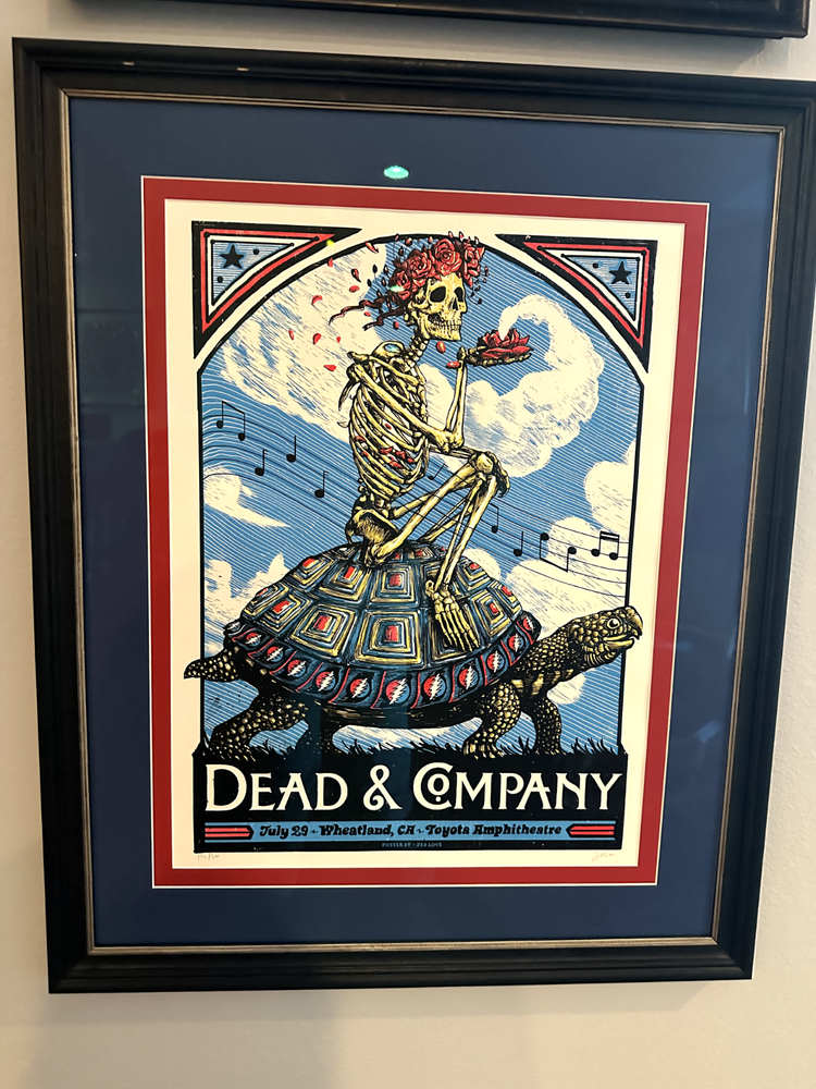 Framed Dead & Co 2016 Toyota Amphitheatre Concert Poster Wheatland CA