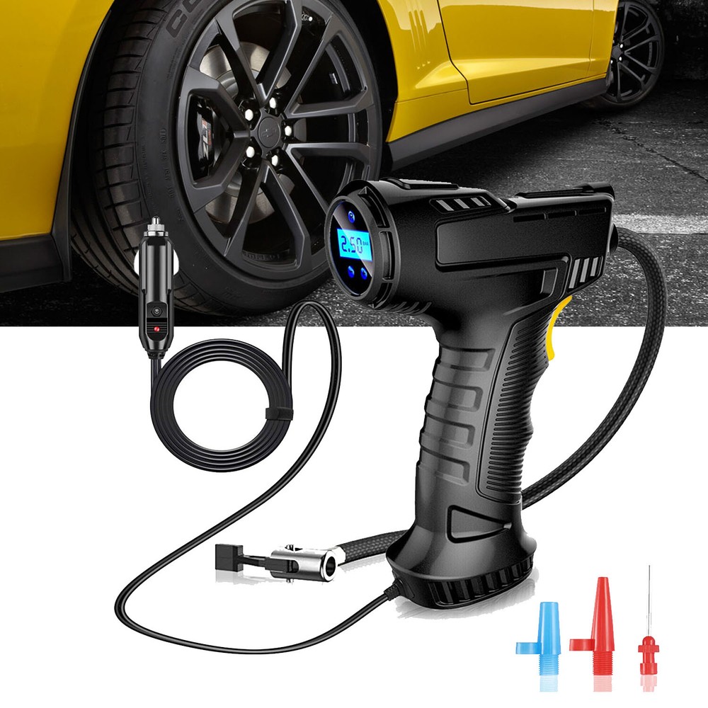 Car Air Tire Pump Inflator Compressor LED Digital Electric Portable 150PSI 12V