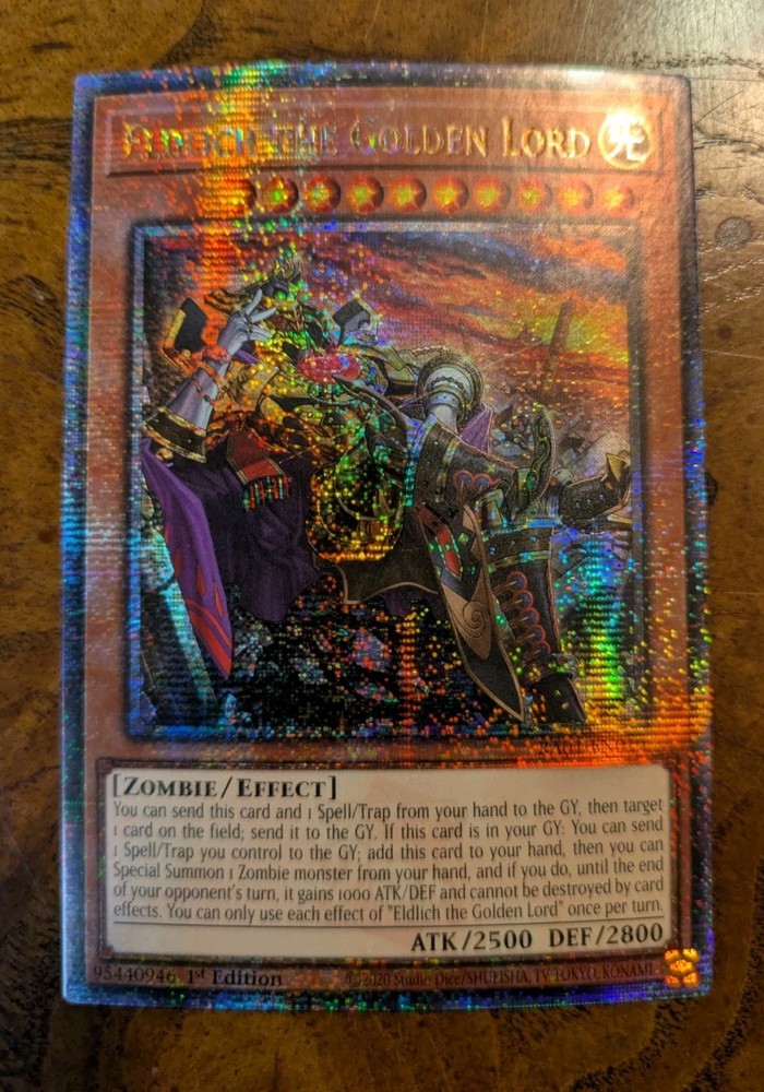 Eldlich the Golden Lord Alternate Art Quarter Century Secret Rare RA01-EN019 NM