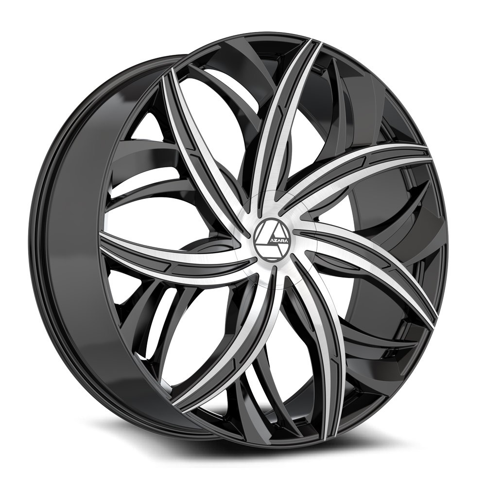 Azara AZA-541 20x8.5 5x108 5x114.3 +35 Cb 74.1 Gloss Black & Machined