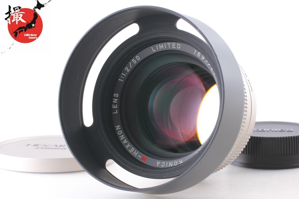 Konica M Hexanon 50mm f1.2 Limited Leica M Mount Lens with Hood Japan
