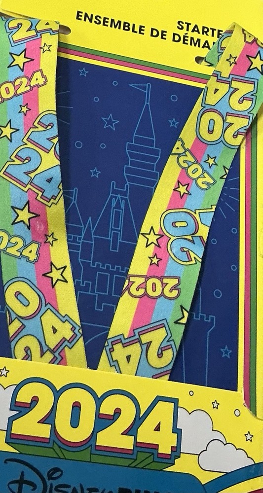 2024 Disney Parks Yellow Lanyard for Pin Trading at Disneyland and WDW New In Package
