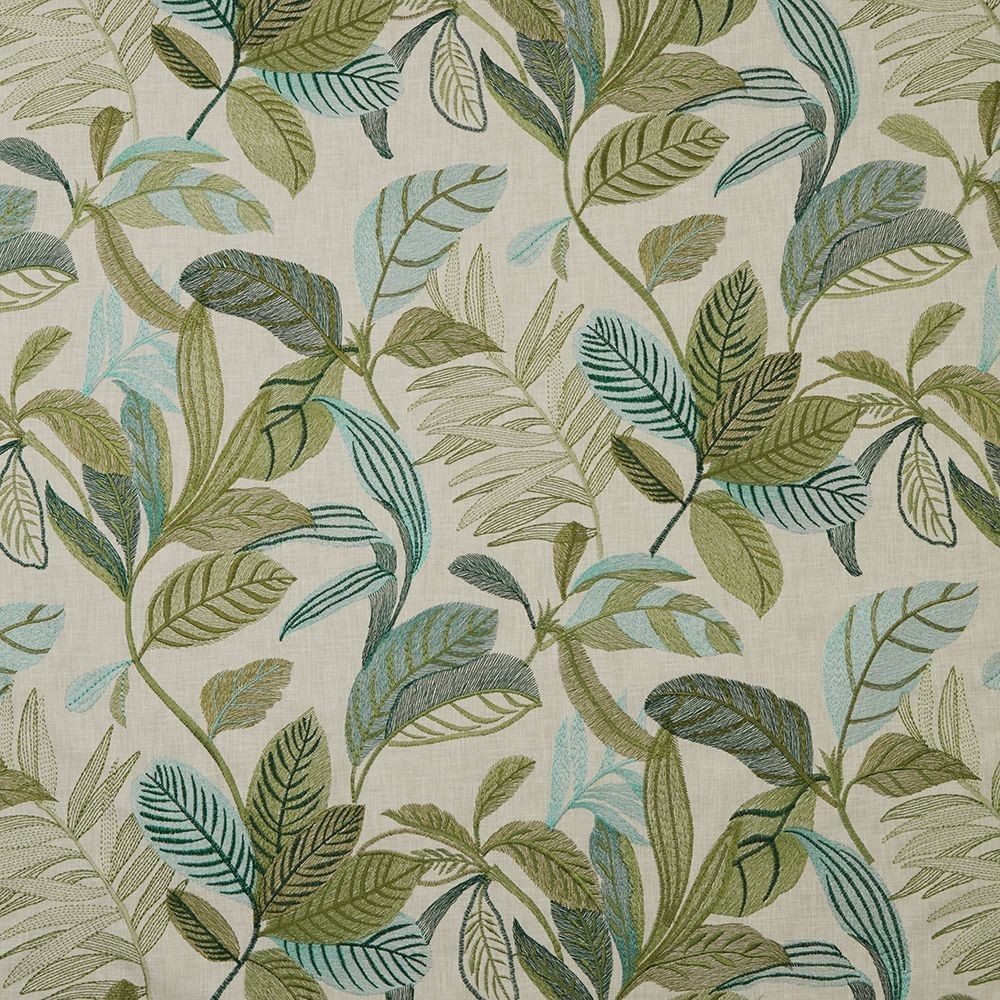 iLiv Antigua Pistachio Embroidered Curtain Furnishing Fabric 5 Metres (RRP £80m)