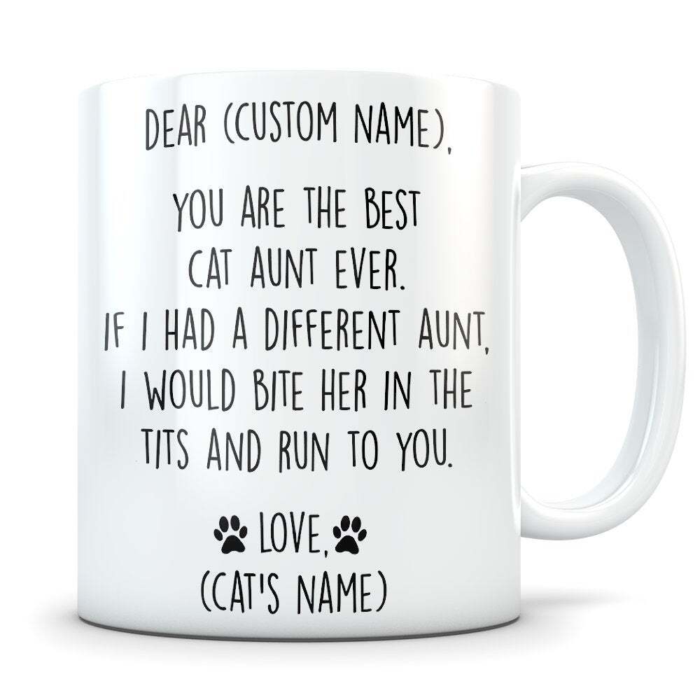 Cat Aunt Gift Cat Aunt Mug Best Cat Aunt Cat Aunt Coffee Mug Gift For Cat Aunt