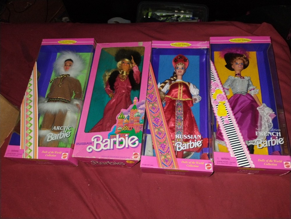 4, Dolls Of The World French, Russian, Russian, Artic Never Opened