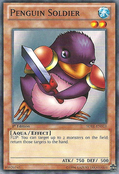 Penguin Soldier SDRE-EN018 Common 1st Edition Heavily Played Yugioh Card