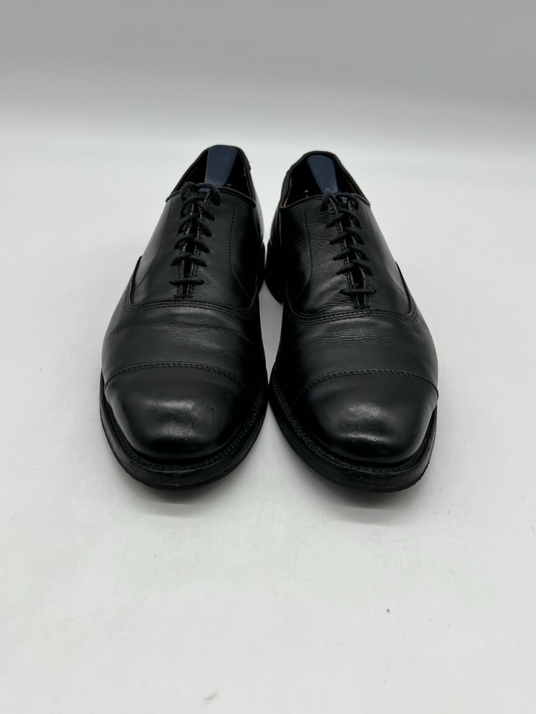 Allen Edmonds Park Avenue Mens Sz 9D Black Leather Lace Up Captoe Dress Shoes