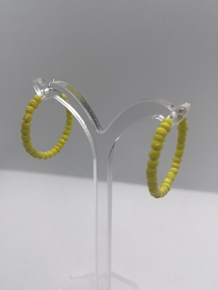 Handmade bead hoop earrings suitable for all occation and for all aged